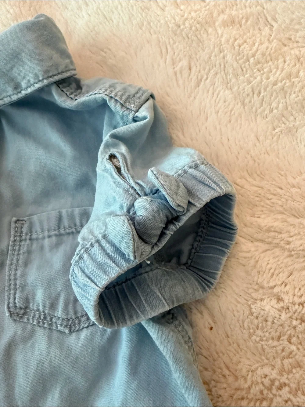 OshKosh B'gosh Light Blue Denim-Style Top with Pink Tulle Skirt